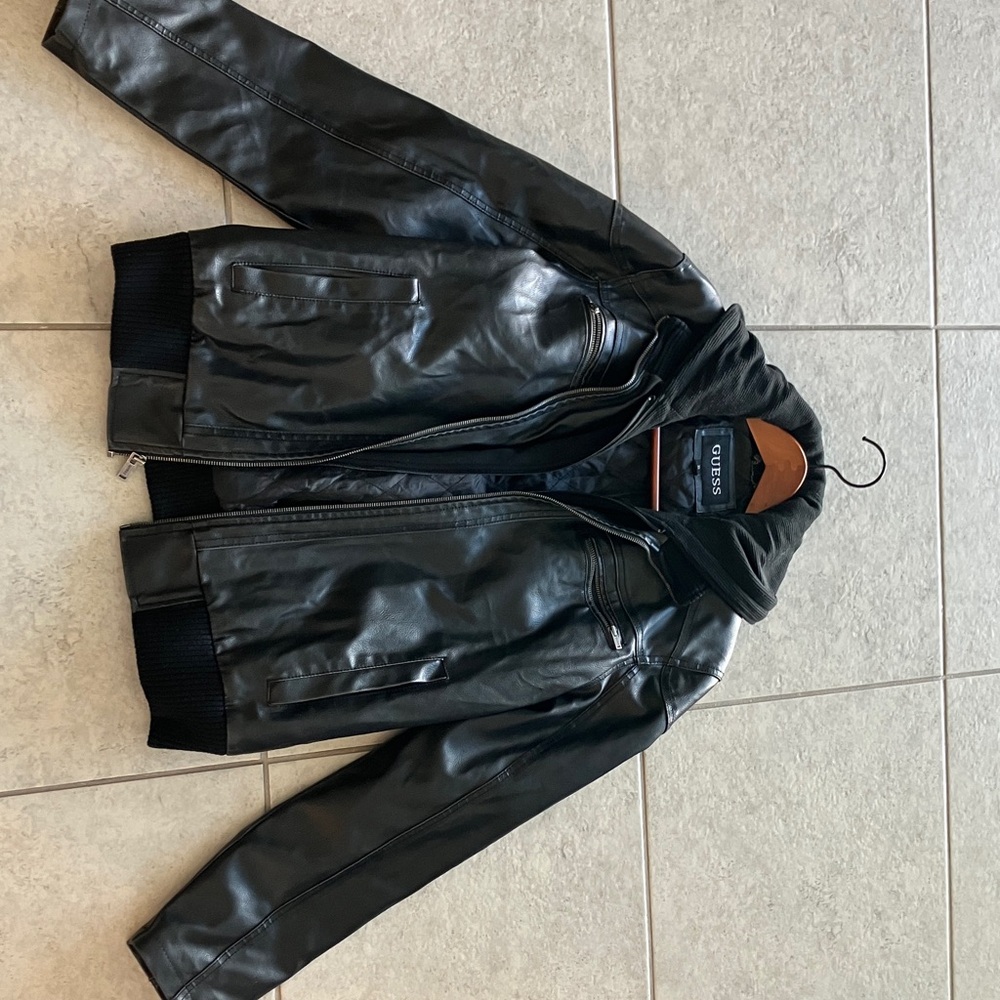 Guess Men's Black Bomber Jacket